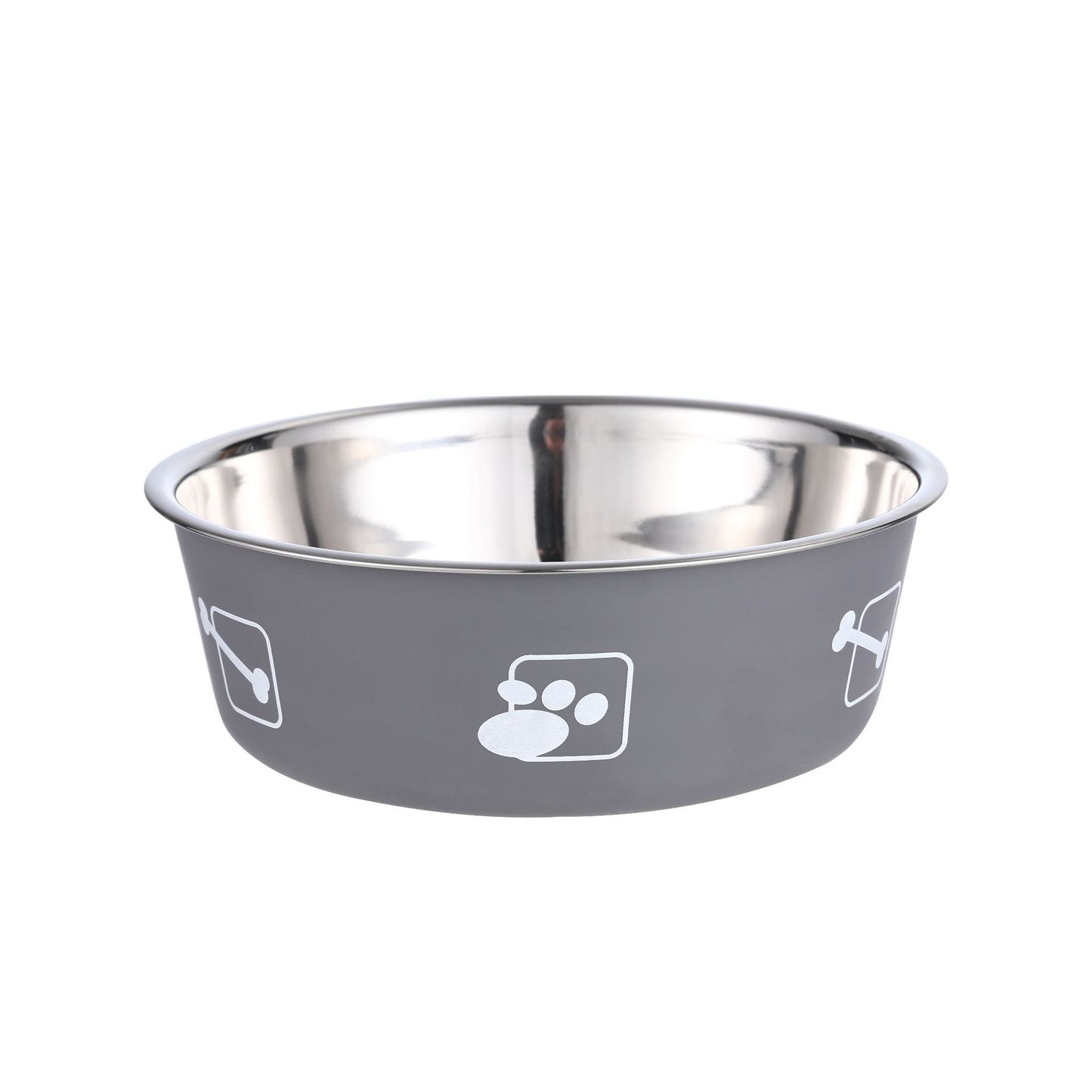 Stainless Steel Pet Food Bowl - Durable Non-Slip Feeding Dish for Dogs & Cats