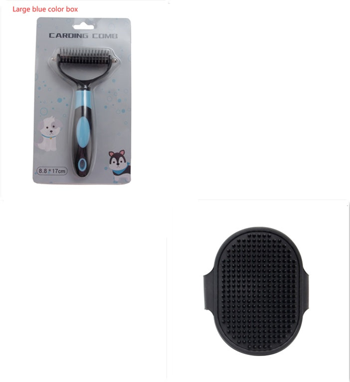 Professional Pet Dematting Comb - Dual-Sided Detangling & Deshedding Tool