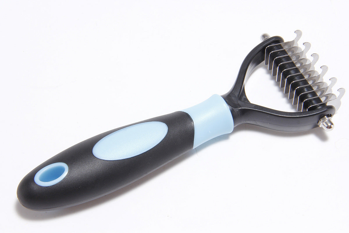 Professional Pet Dematting Comb - Dual-Sided Detangling & Deshedding Tool