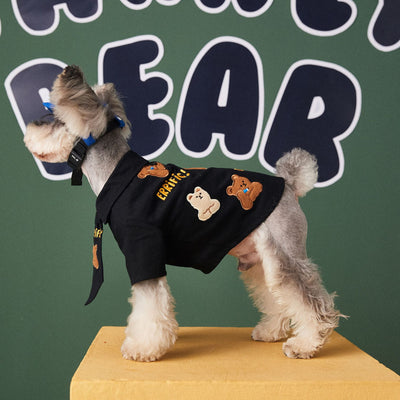 Trendy Dog Shirt & Tie Set - Casual Cotton Outfit for Small to Medium Dogs