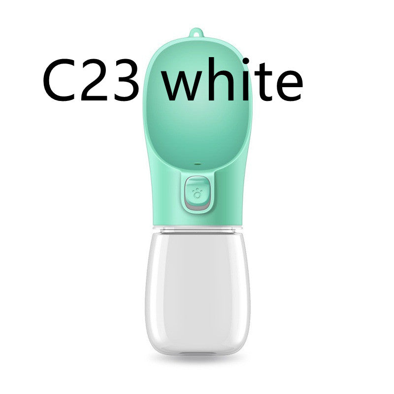 Portable Pet Water Bottle - Travel Dog Water Cup with Food Storage & Waste Bag Holder