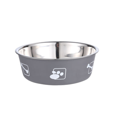 Stainless Steel Pet Food Bowl - Durable Non-Slip Feeding Dish for Dogs & Cats