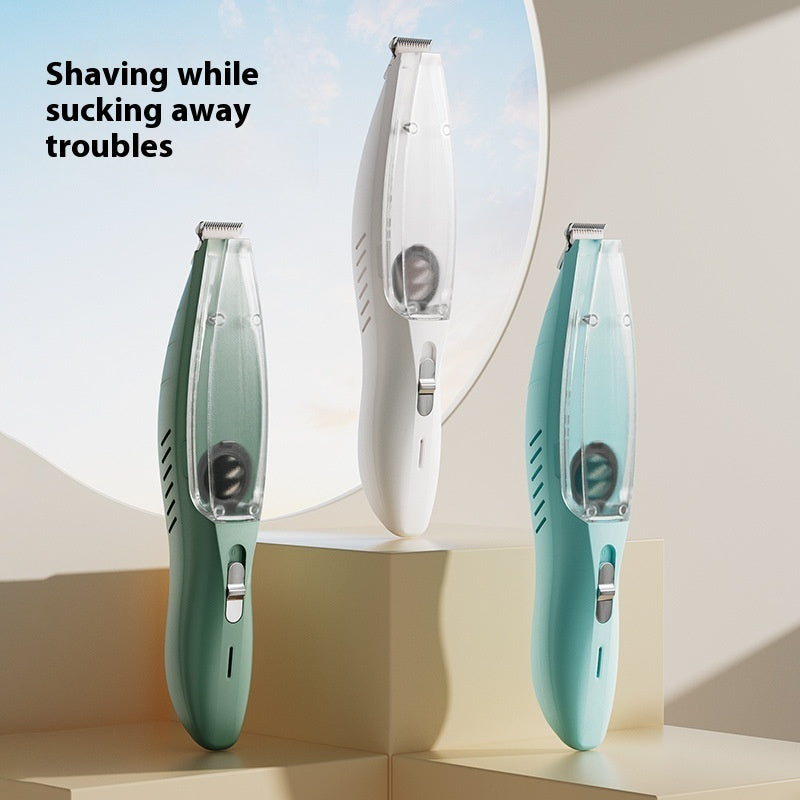 Pet Grooming Vacuum Shaver - 2-in-1 Hair Trimmer with Built-In Suction & Low Noise