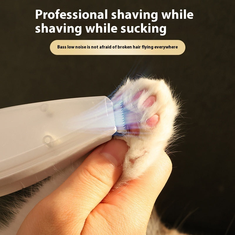 Pet Grooming Vacuum Shaver - 2-in-1 Hair Trimmer with Built-In Suction & Low Noise