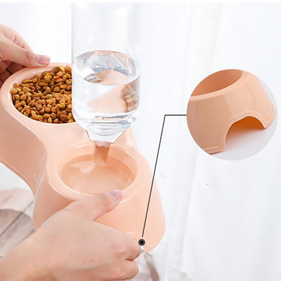 Automatic Pet Double Bowl - Self-Filling Water Bottle & Food Bowl Set