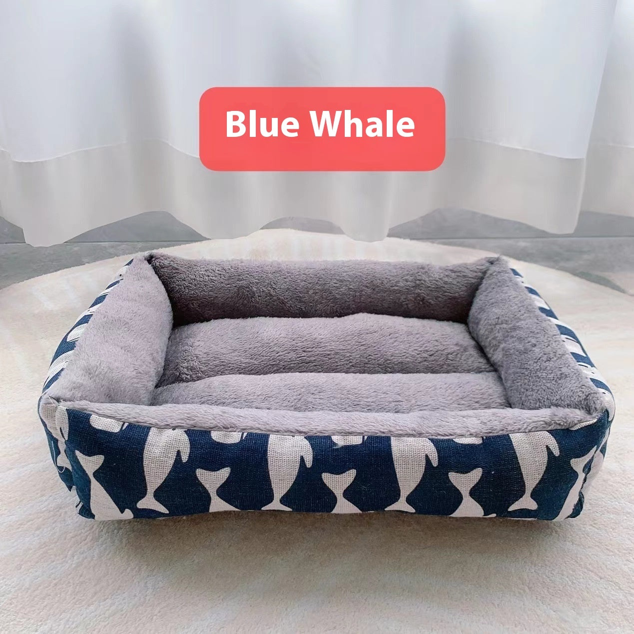 Premium Linen Pet Bed - Breathable Natural Fabric Cushion for Dogs & Cats