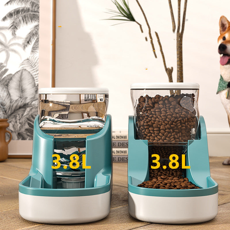 Automatic Gravity Pet Feeder & Waterer - Self-Dispensing Food & Water Station
