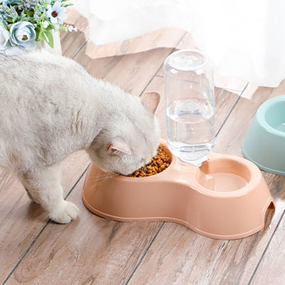 Automatic Pet Double Bowl - Self-Filling Water Bottle & Food Bowl Set