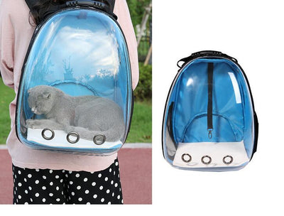 Transparent Pet Carrier Backpack - Bubble Window Travel Bag for Cats & Small Dogs
