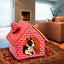 Enclosed Cat Litter Box - Chimney Villa Design with Privacy & Odor Control