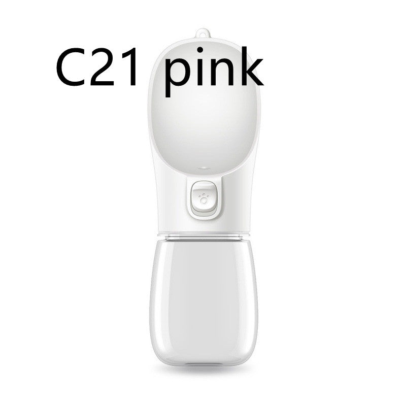 Portable Pet Water Bottle - Travel Dog Water Cup with Food Storage & Waste Bag Holder