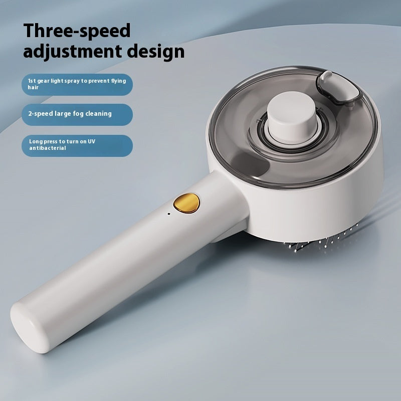 Handheld device with three-speed adjustment design on a light gray background