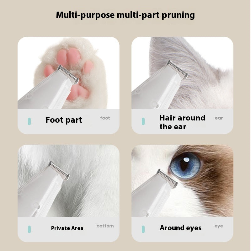 Pet Grooming Vacuum Shaver - 2-in-1 Hair Trimmer with Built-In Suction & Low Noise