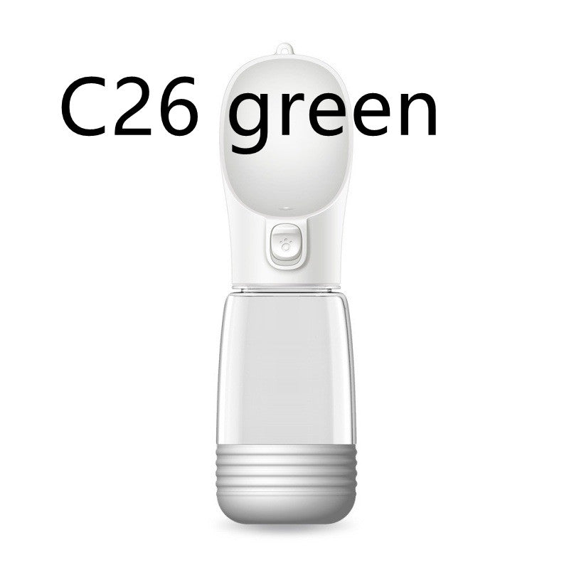 Portable Pet Water Bottle - Travel Dog Water Cup with Food Storage & Waste Bag Holder