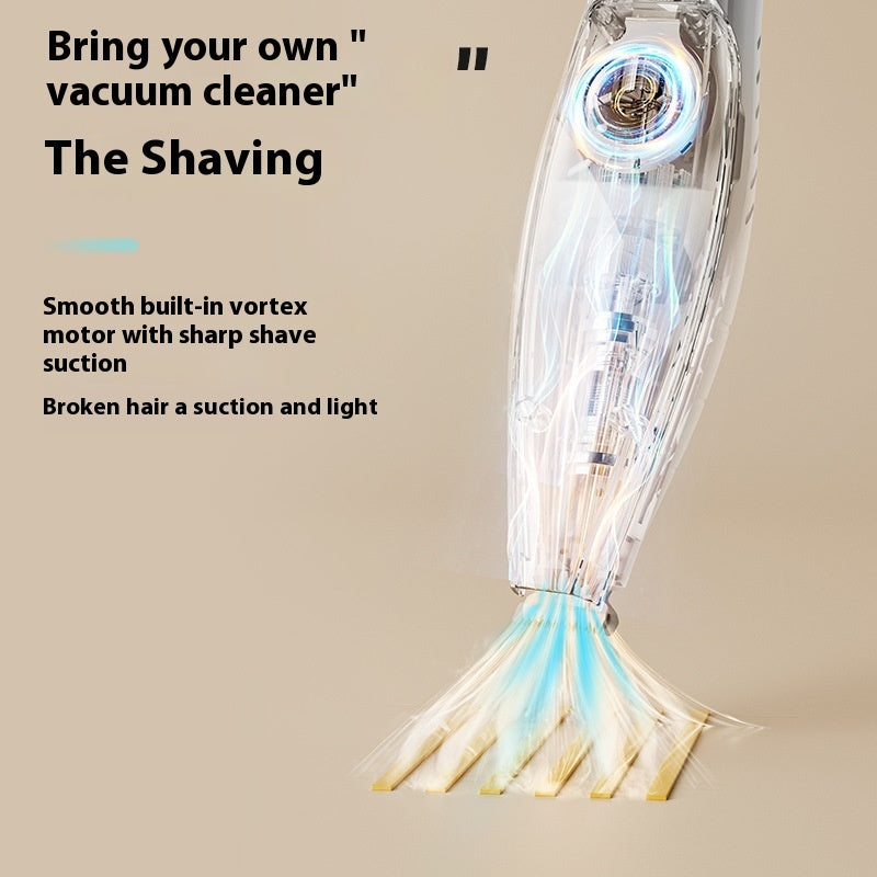 Pet Grooming Vacuum Shaver - 2-in-1 Hair Trimmer with Built-In Suction & Low Noise