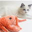 Electric Jumping Shrimp Cat Toy - USB Rechargeable Interactive Plush Lobster