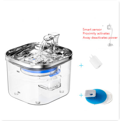 Stainless Steel Pet Water Fountain - 2L Automatic Circulation Dispenser for Cats & Dogs