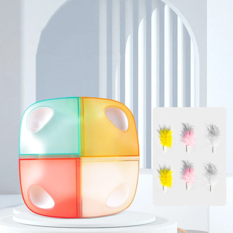 Automatic Interactive Cat Toy - Rechargeable Feather Teaser with Motion Sensor