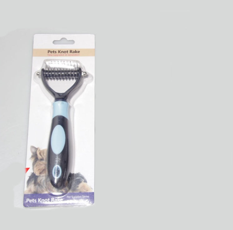 Professional Pet Dematting Comb - Dual-Sided Detangling & Deshedding Tool