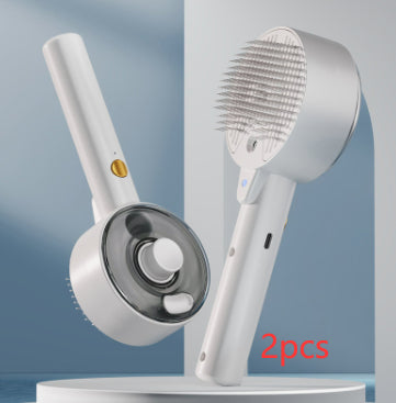 White handheld shower head with a blue gradient background