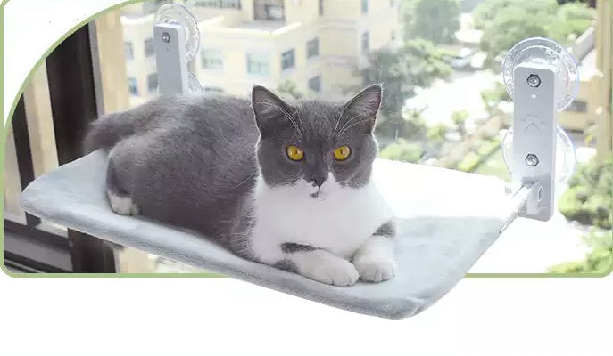 Cat Window Hammock - Suction Cup Perch Bed for Sunny Naps & Bird Watching