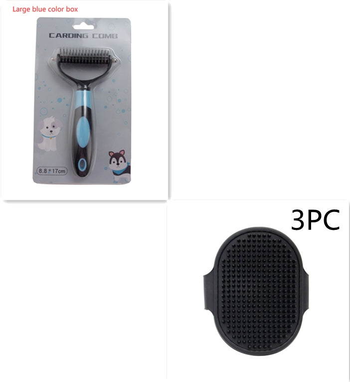 Professional Pet Dematting Comb - Dual-Sided Detangling & Deshedding Tool