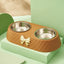 Bow-Tie Double Pet Bowl - Stainless Steel Food & Water Bowls for Cats & Dogs