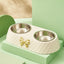 Bow-Tie Double Pet Bowl - Stainless Steel Food & Water Bowls for Cats & Dogs
