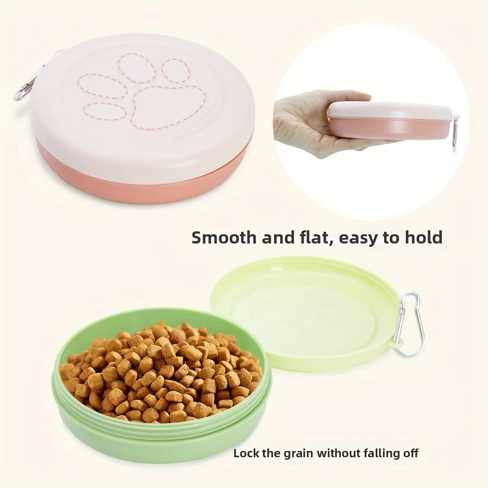 Portable Pet Travel Bowl - Collapsible Food & Water Container for Dogs & Cats
