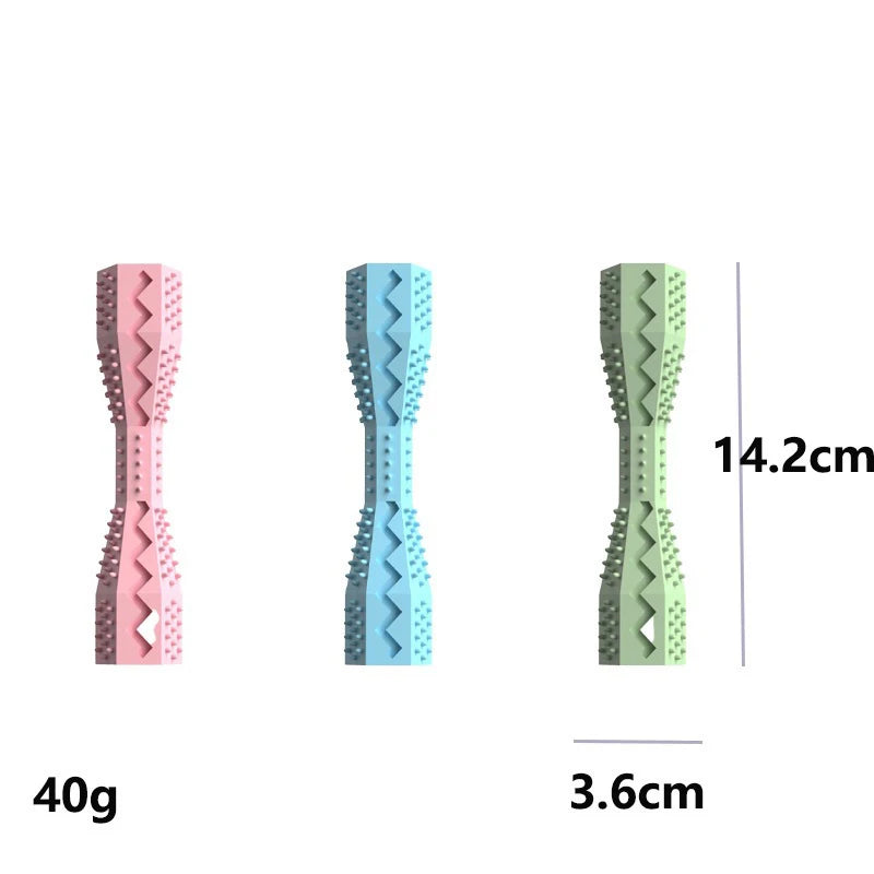 Dog Chew Toothbrush Stick - Bite-Resistant TPR Dental Cleaning Toy