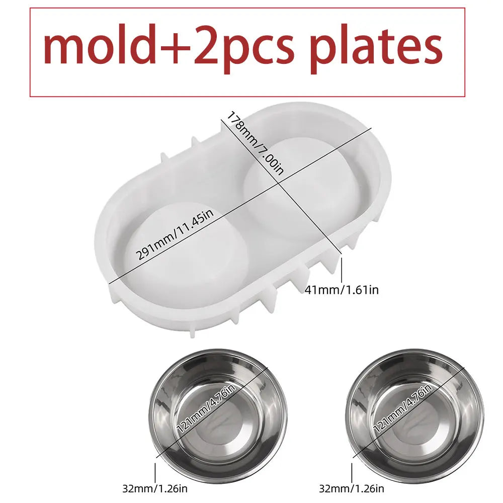 DIY Pet Snack Bowl Mold Kit - Silicone Resin Molds for Cat & Dog Treats