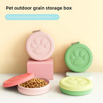 Portable Pet Travel Bowl - Collapsible Food & Water Container for Dogs & Cats