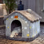 Foldable Dog House & Cat Bed - Warm Enclosed Cave Pet Bed with Removable Cushion