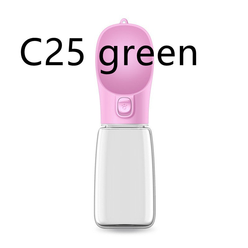 Portable Pet Water Bottle - Travel Dog Water Cup with Food Storage & Waste Bag Holder