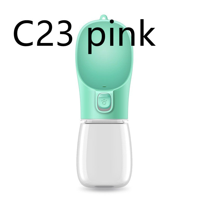 Portable Pet Water Bottle - Travel Dog Water Cup with Food Storage & Waste Bag Holder