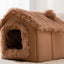 Foldable Dog House & Cat Bed - Warm Enclosed Cave Pet Bed with Removable Cushion