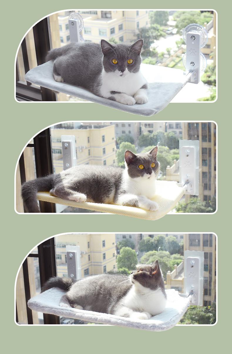 Cat Window Hammock - Suction Cup Perch Bed for Sunny Naps & Bird Watching