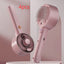 Pink hair dryer and brush set on a light pink background with '4pcs' text.