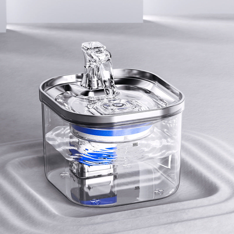 Stainless Steel Pet Water Fountain - 2L Automatic Circulation Dispenser for Cats & Dogs