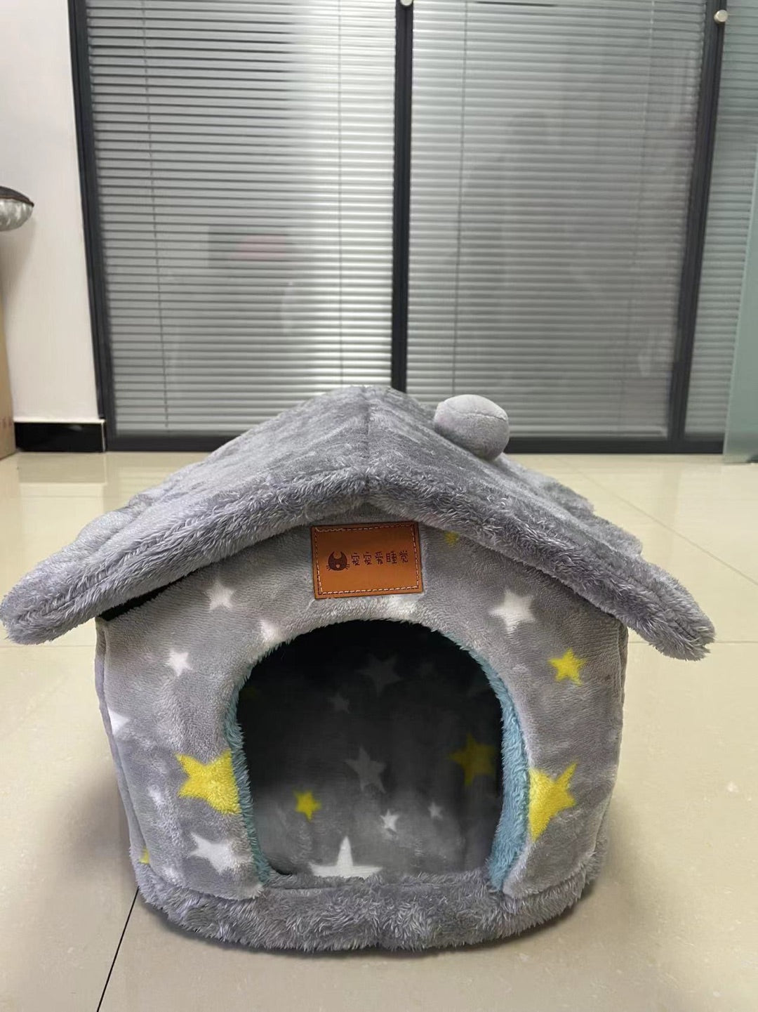 Foldable Dog House & Cat Bed - Warm Enclosed Cave Pet Bed with Removable Cushion