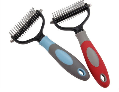 Professional Pet Dematting Comb - Dual-Sided Detangling & Deshedding Tool