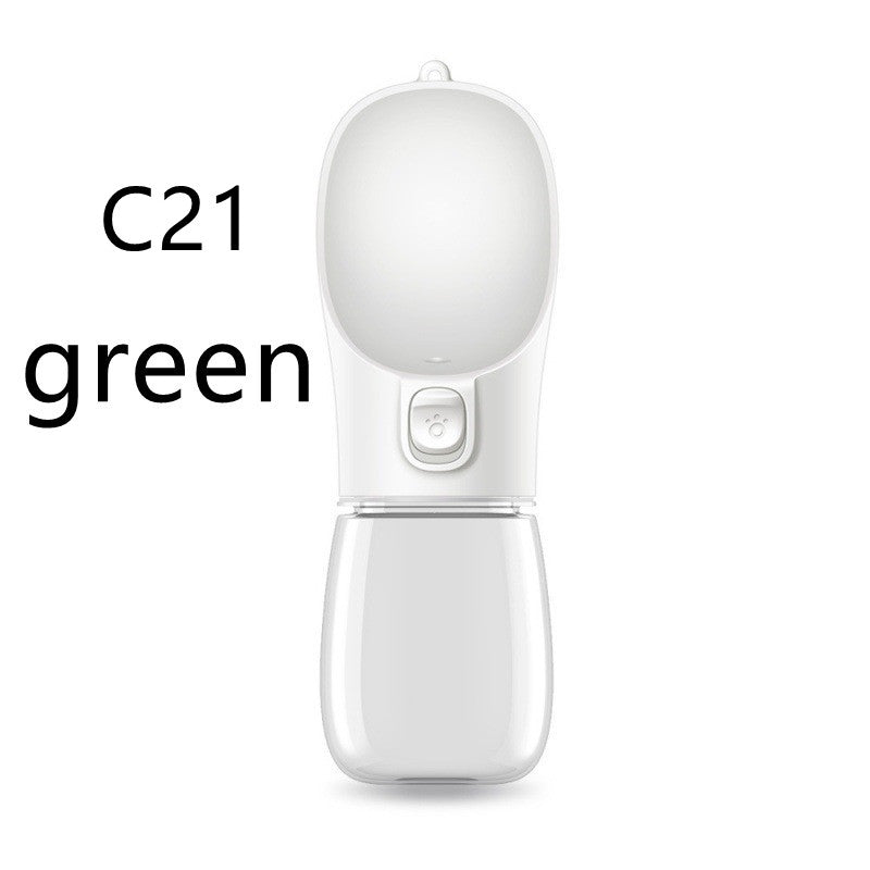 Portable Pet Water Bottle - Travel Dog Water Cup with Food Storage & Waste Bag Holder