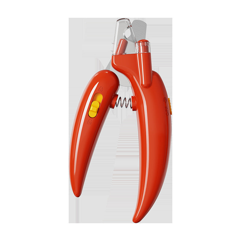 LED Illuminated Pet Nail Clippers - Safe Bloodline Visibility for Dogs & Cats