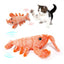 Electric Jumping Shrimp Cat Toy - USB Rechargeable Interactive Plush Lobster
