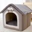 Foldable Dog House & Cat Bed - Warm Enclosed Cave Pet Bed with Removable Cushion